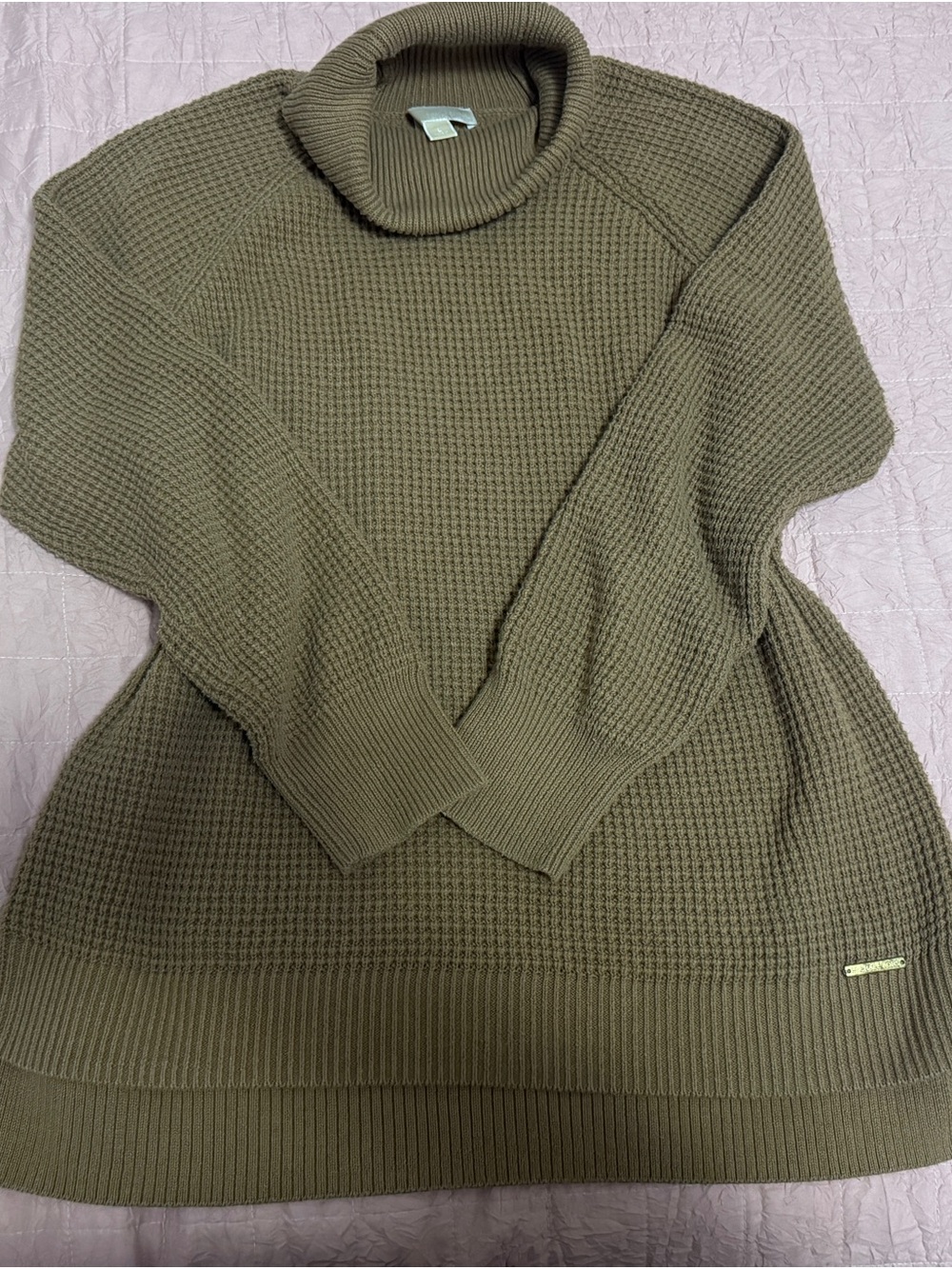Michael Kors tan Knit Turtleneck Sweater